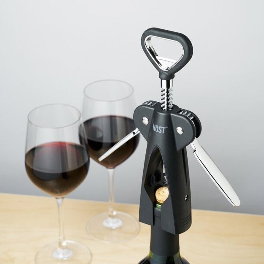 Winged Corkscrew by HOST With Foil Cutter And Bottle Opener